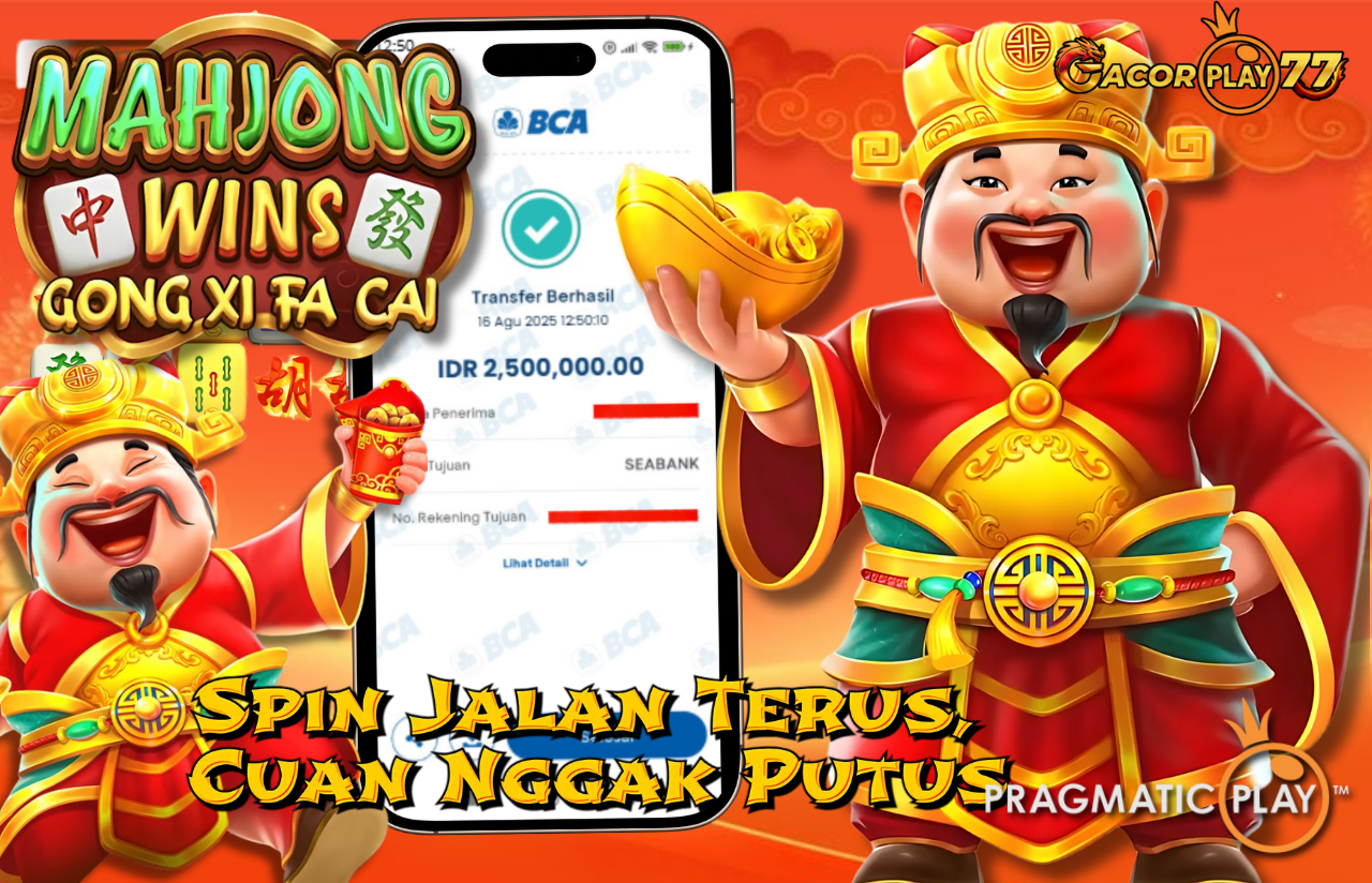 Selamat kepada user id : ag****7 Wede Rp 2.500.000 di Game MAHJONG WINS GONG XI FA CAI PRAGMATIC PLAY Cair Gk Sampe 1 Menit! Menang Mudah di Gacorplay77